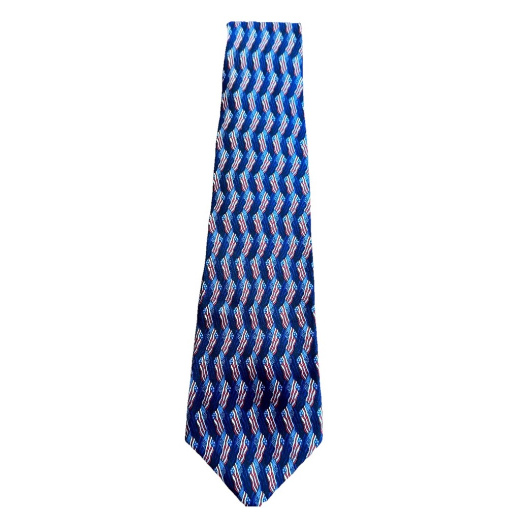 Stonehenge Necktie USA United States American Flag‎ Patriotic Military Silk Tie